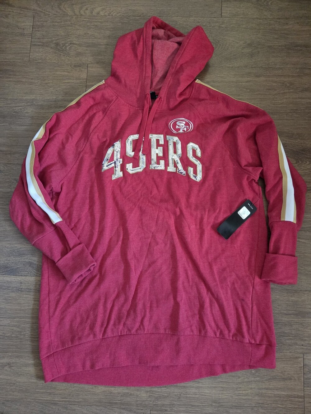 NFL Team Apparel Women's Hoodie in Bright Pink/red